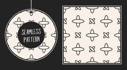 Abstract concept vector monochrome geometric pattern. Black and white minimal background. Creative illustration template. Seamless stylish texture. For wallpaper, surface, web design, textile, decor.