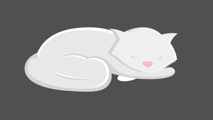 Sleeping Cat Vector