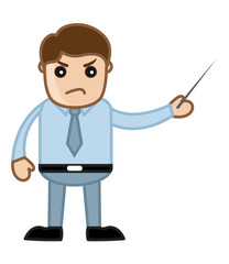 Angry Cartoon Teacher