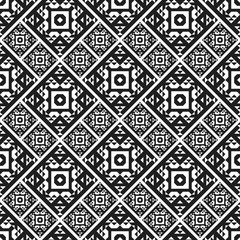 Seamless pattern with american indian style. Tribal ornament plaid. Navajo background. Textile geo print.