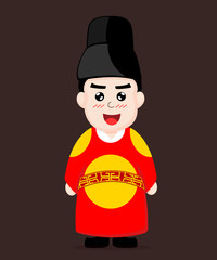 Korean King Dress cartoon