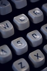 High angle view of typewriter