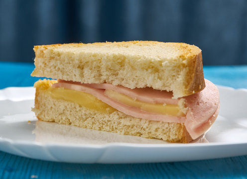 Ham Omelet Grilled Cheese Sandwich