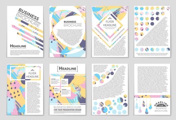 Abstract vector layout background set. For art template design, list, front page, mockup brochure theme style, banner, idea, cover, booklet, print, flyer, book, blank, card, ad, sign, sheet,, a4.