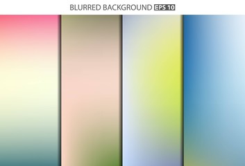 Abstract Creative concept vector multicolored blurred background set. For Web and Mobile Applications, art illustration template design, business infographic and social media, modern decoration