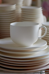 Utensils made of baked clay. Blank for painting. Creative pottery