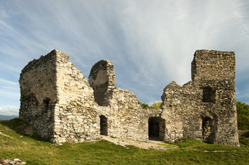 Fototapeta na wymiar Ruin of an old little castle Brnicko, Czech Republic