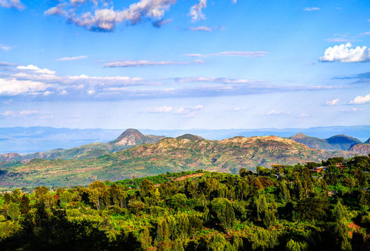 Aerial view to Mago National Park at Omo valley, Etiopia