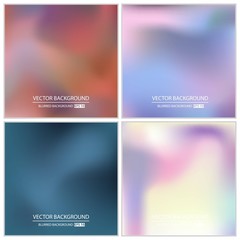 Abstract Creative concept vector multicolored blurred background set. For Web and Mobile Applications, art illustration template design, business infographic and social media, modern decoration