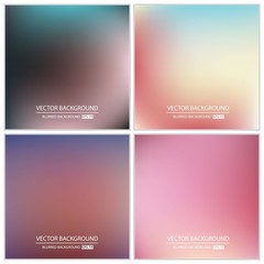 Abstract Creative concept vector multicolored blurred background set. For Web and Mobile Applications, art illustration template design, business infographic and social media, modern decoration