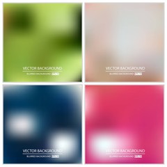 Abstract Creative concept vector multicolored blurred background set. For Web and Mobile Applications, art illustration template design, business infographic and social media, modern decoration
