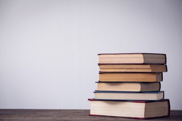 Books on table