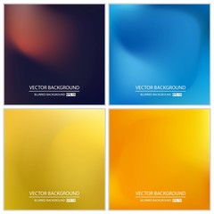 Abstract Creative concept vector multicolored blurred background set. For Web and Mobile Applications, art illustration template design, business infographic and social media, modern decoration