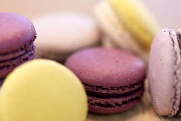 close up of macarons