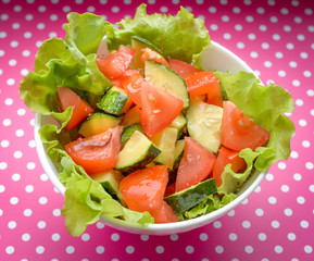 Vegetarian salad on the table