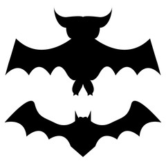 two bats silhouettes