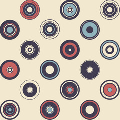 Fototapeta premium Seamless pattern of simple geometry. Retro-style illustration