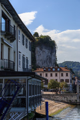 palaces and streets of the city of Arona on Lake Maggiore