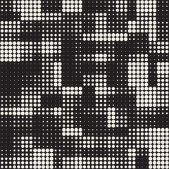 Modern Stylish Halftone Texture. Endless Abstract Background With Random Size Circles. Vector Seamless Pattern.