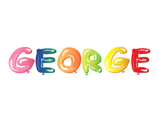 George male name text balloons