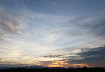 Fototapeta na wymiar sky evening
