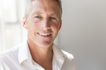 Portrait of attractive 40-year-old man