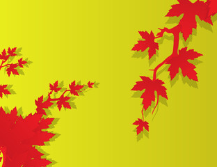 Naklejka na ściany i meble Autumn Leaves Vector Background