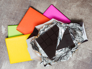 Bunte Schokoladentafeln