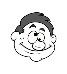 Funny Cartoon Boy Face Expression