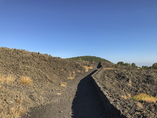 Lava field at sunset - Volcano Etna