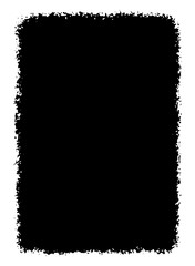 Grunge black and white vector texture. Hand drawn frame template. Old paper. Dark spot substrate for your design. Dust, scretches, stamp texture. Easy to use abstract vintage effect with noise and