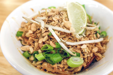 asian food noodles on the table