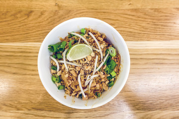 asian food noodles on the table