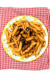 tasty pasta Italian meat sauce pasta on the table