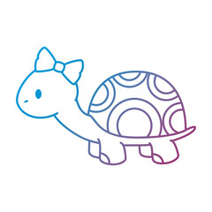 cute female turtle character icon