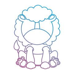 cute lion character icon