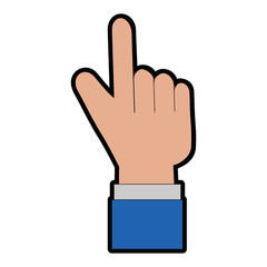 pointer hand index isolated icon
