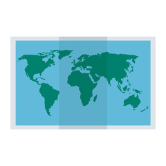 world map paper icon