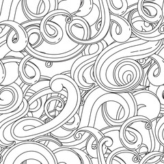 Wave vector seamless pattern. Curves. Nice pattern model