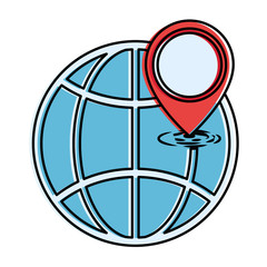 planet sphere with pointer location