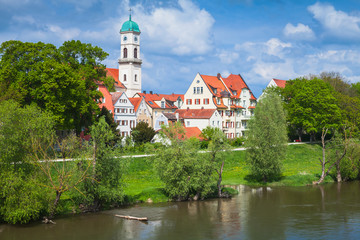 Fototapeta na wymiar Germany. Regensburg Danube River landscap