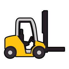 cart forklift isolated icon