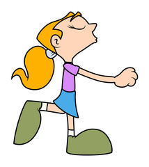 Funny Girl Kissing Action