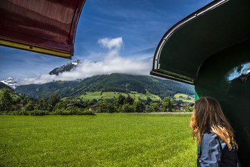 à bord d'un train touristique