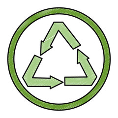 recycle arrows symbol icon vector illustration design