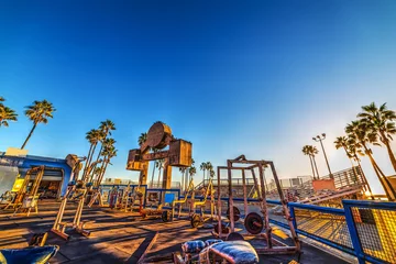 Cercles muraux Los Angeles Sunset at Muscle Beach in Venice
