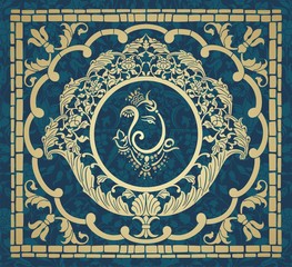 Ganesha, wedding card, royal Rajasthan, India