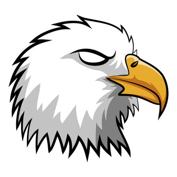 Angry Eagle Head Mascot. Vector Illustration