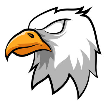 Angry Eagle Head Mascot. Vector Illustration