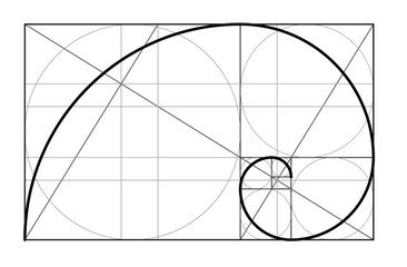 Golden ratio. Cover template.